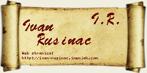Ivan Rusinac vizit kartica